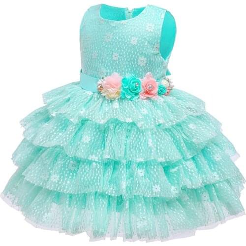 0-3-year-old fashion temperament baby dot little flower print princess skirt girl sweet flower pengpeng cake skirt T stage show