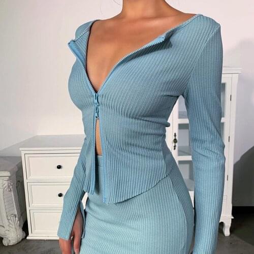Women Summer Knitted Cardigans 2021 Fashion Long Sleeve Solid Zipper Slim Thin Jacket Sweater Casual Top Outwear Coat