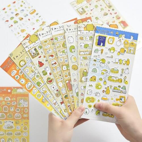 BULA 1pcs Kids Stickers Cartoon DIY School Book Decoration Stick Up Toy Scrapbooking Children Paste Album Stationery Sticker