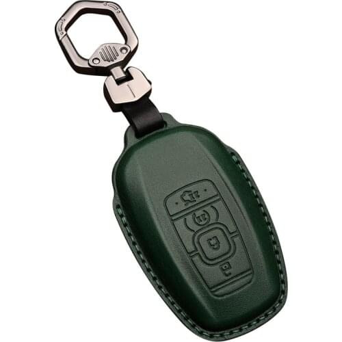 1Pcs Genuine Leather Car Remote Key Cover Case for LINCOLN MKC MKZ MKX MKT MKS Nautilus Navigator Aviator