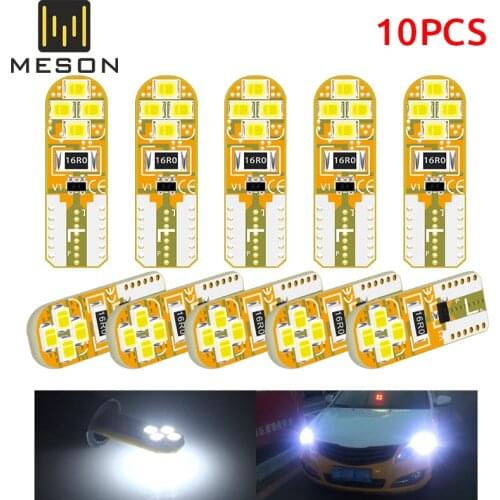 10Pcs W5w T10 Canbus 168 194 501 8smd 2835 Led Bulb Interior Light Car Reading Wedge Parking License Plate Door Lamp 12V
