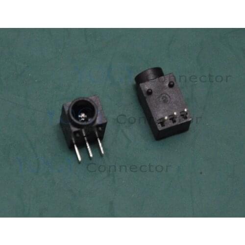 20pcs 3pin DIP Power DC Jack Connector Socket, Hole dia 3.5mm Pin 1.35mm Size 11x6.3x5mm, Commonly used in tablet PCs and PDA