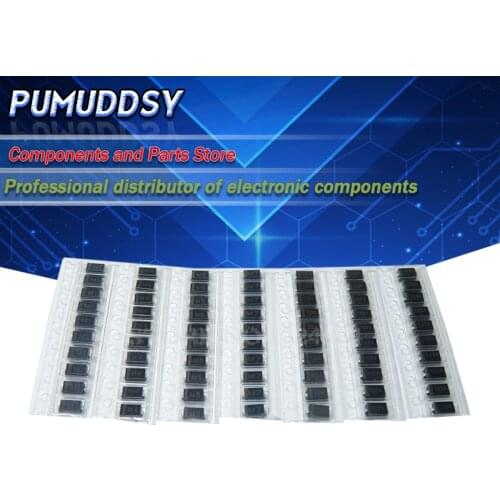 7 kinds*10pcs=70PCS SMD diode package / M1 (1N4001) / M4 (1N4004) / M7 (1N4007)/ M5 (1N4005) SS14 SS24 SS34 (1N5822) KIT
