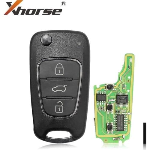 Xhorse VVDI2 XNHY02EN Wireless Remote Key For Hyundai Flip 3 Buttons 1Piece