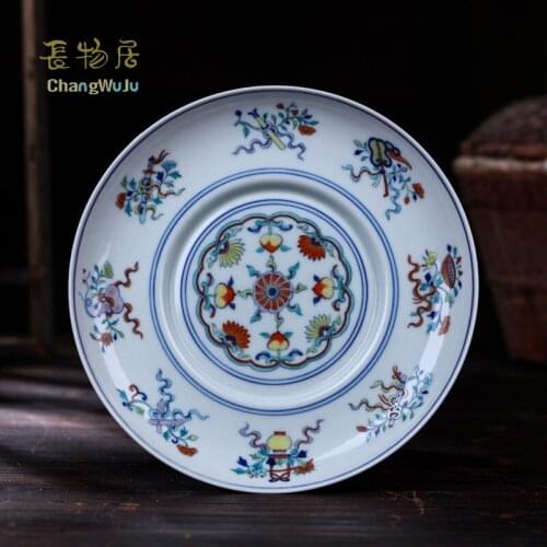 Changwuju in Jingdezhen Dishes & Plates Hand painted bule and white clashingcolor table ware Handmade porcelain decorative plate