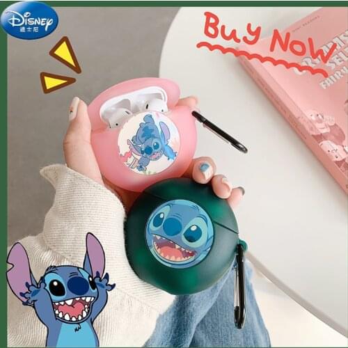 Disney Cute Stitch Kawayi Style Airpods case For Apple Airpods 3 case Soft Silicone Wireless Bluetooth cover For airpod pro 1 2