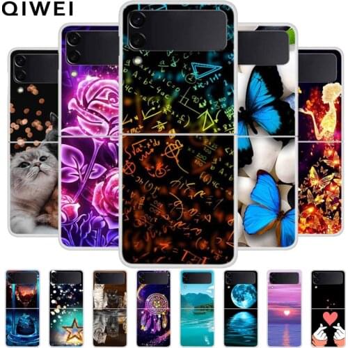 For Galaxy Z Flip 3 Case Phone Cover Hard PC Protective Shells For Samsung Galaxy Z Flip 3 Cases Transparent Clear ZFlip 3 Flip3