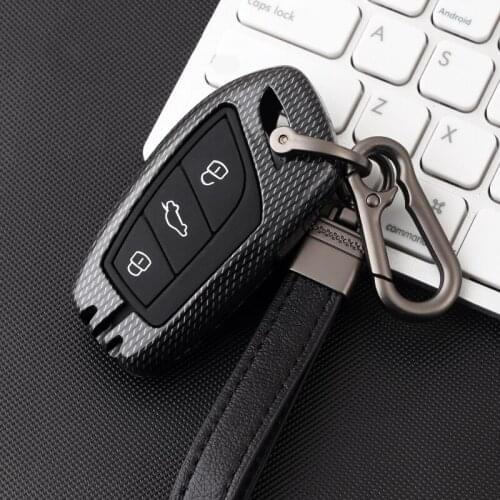 Zinc Alloy+Silica gel Texture Car Key Case For Roewe RX5 i6 ERX5 i5 RX8 RX3 for MG6 MG ZS EV EZS HS EHS 3button Auto Accessories