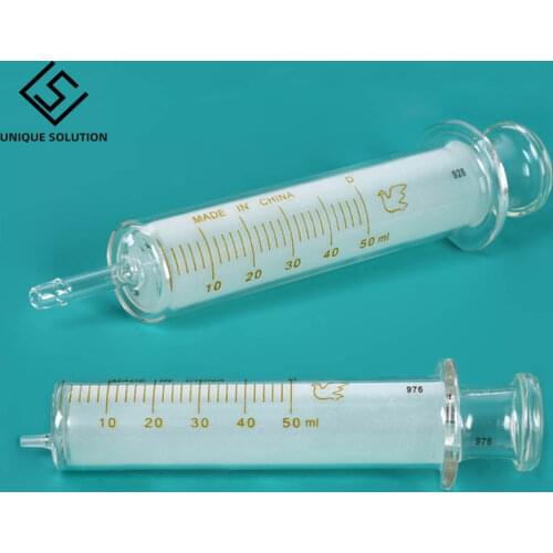 5X Eco solvent outdooor printer 50ml cleaning reusable glass syringe injector sampler dispensing with ink chemical medicine
