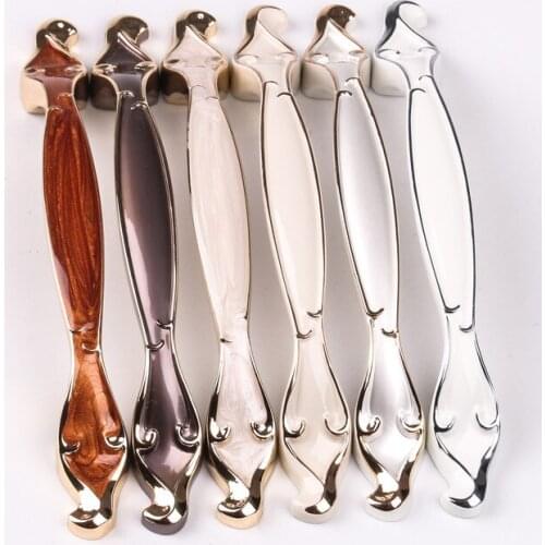 European amber kitchen handle Ivory TV cabinet knob Wardrobe door pulls Modern simple Drawer jade handle Zinc alloy handle 128mm