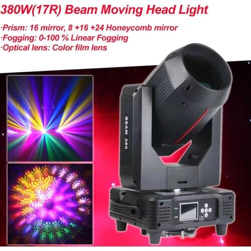Beam Lyre 380W 17R Spot Moving Head Lights Super Bright DJ Spot Light DMX 512 Disco DJ Performance Design Fixed Hooks Easy