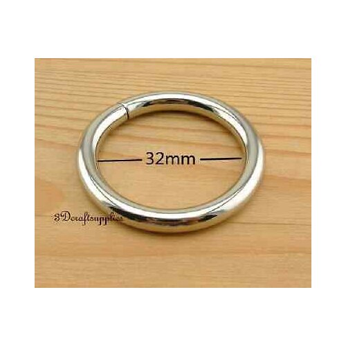 Metal O rings O-ring purse ring connector nickel 32 mm 1 1/4 inch 10pcs U110