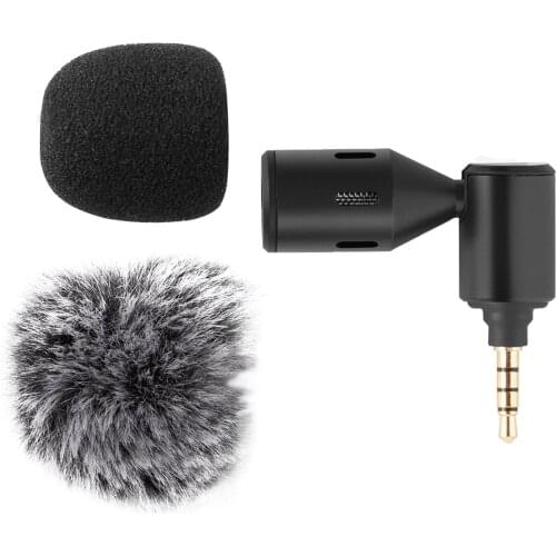 3.5mm For iPhone Type-C Microphone with Adjustable Angle Plug Play Mic External Microphone for Mobile Phones No Battery Required