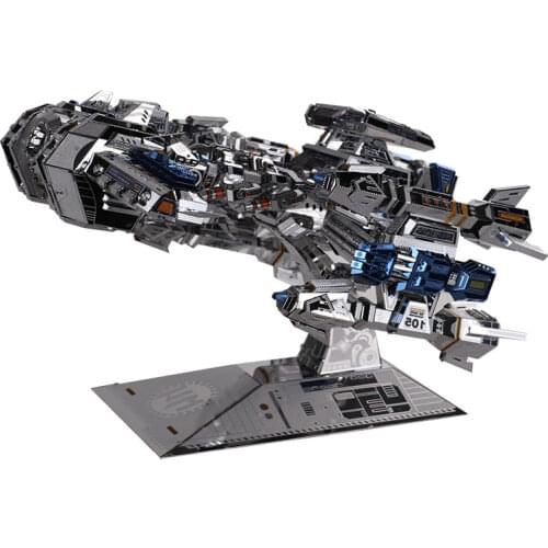 MMZ MODEL MU 3D Metal Puzzle Star craft Terran Battle Cruise YM-M015 DIY 3D Metal Puzzle Kits Laser Cut Model Jigsaw Toys
