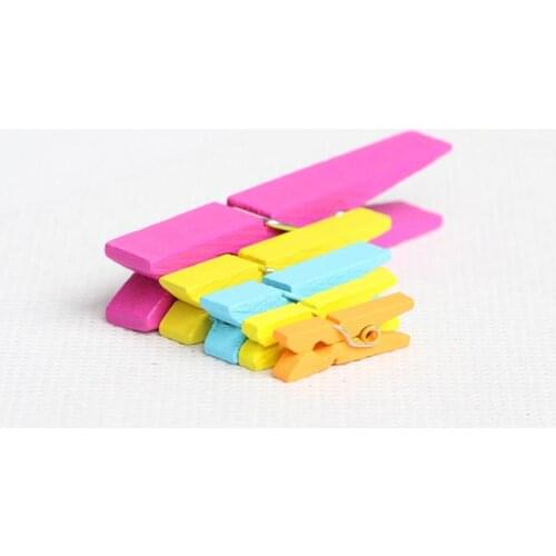 2021 NEW Smalll size Mini Wooden Clips 25/35/45/72mm Coloful Clips Photo Clips for sheets DTY Clothespin Craft Decor Clips Pegs