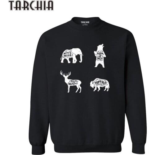 TARCHIA 2021 New Fashion Protect Animal Pullover Hoodies Sweatshirt Personalized Men Boy Casual Parental Survetement Homme
