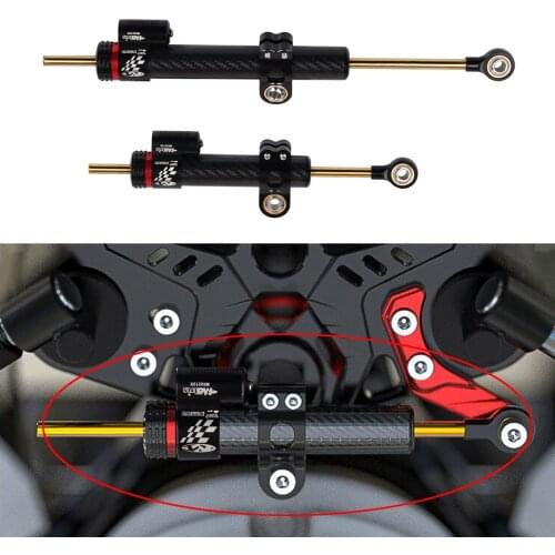 New Lengthened Motorcycle Direction Aluminum Alloy Carbon Fiber Damper General Modified Vehicle Stabilizer Refit Accessories