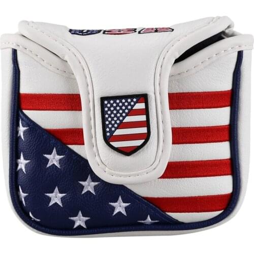 PU Golf Mallet Putter Covers Headcover Synthetic Leather Waterproof Grip Protect Headcover Putter Cover Headcover for Blade Head