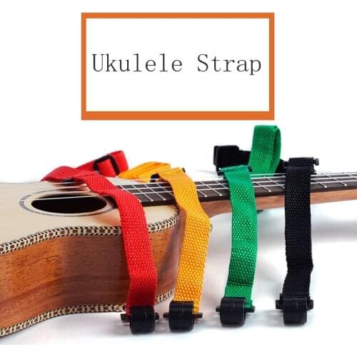 Adjustable Sling Durable Weaving Nylon Cloth Length 43-83cm Ukulele Strap with Hook For All Size Ukelele