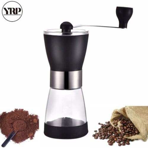 Manual Ceramic core hand Coffee Grinder Washable Glass Handmade Pepper/Nuts/Coffee Bean Grinder Mill Maker For Kitchen Tools