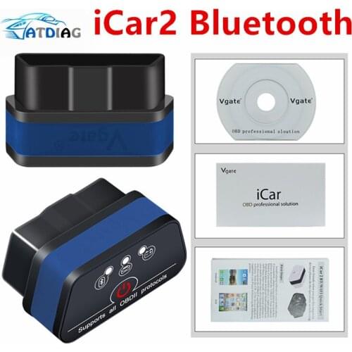 Vgate iCar2 Bluetooth ELM327 V2.1 Code Reader OBD2 Scanner elm 327 icar 2 Diagnostic Tool Android/PC Torque for OBDII Vehicles