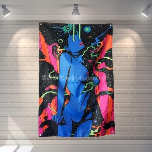 Sexy girl Movies Poster Scrolls Bar Cafes Home Decoration Banners Hanging Art Waterproof Cloth Decoration
