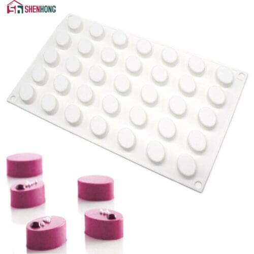 SHENHONG Cake Silicone Decoration Mould Oval Small Various Shape 3D Mold Mousse Muffin Moule Baking Cookie Wedding DIY