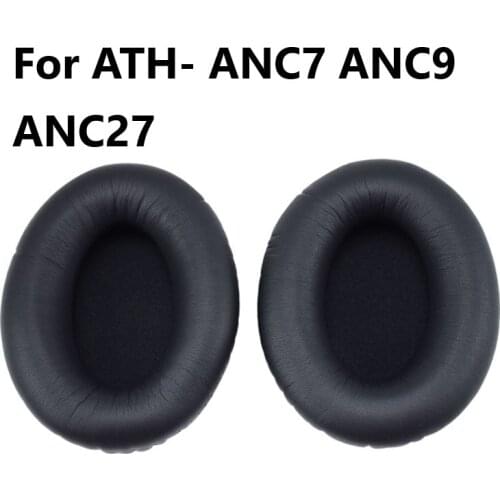 Memory Sponge Headphone Replacement Earpads for ATH- ANC7 High Quality Protein Leather Ear Pads Cushion Cover for ATH-ANC9 ANC27