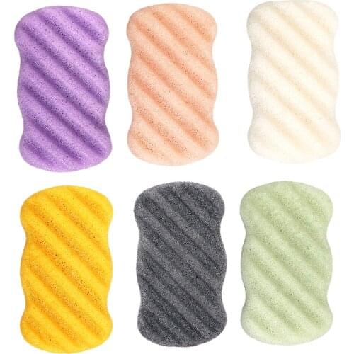 6x Premium Quality & Larger Size Konjac Sponge All Natural Facial Sponge with Activated Bamboo Charcoa - No Stimulation