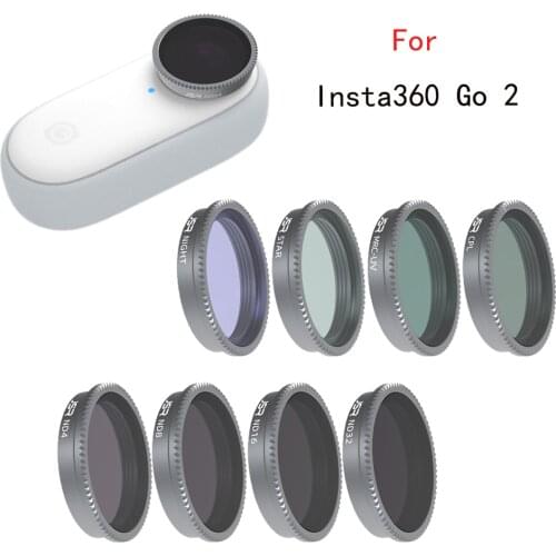 Glass MCUV CPL ND4 ND8 ND16 ND32 Night Lens Filter Guard Protector Cap for Insta360 GO 2 GO2 Action Camera