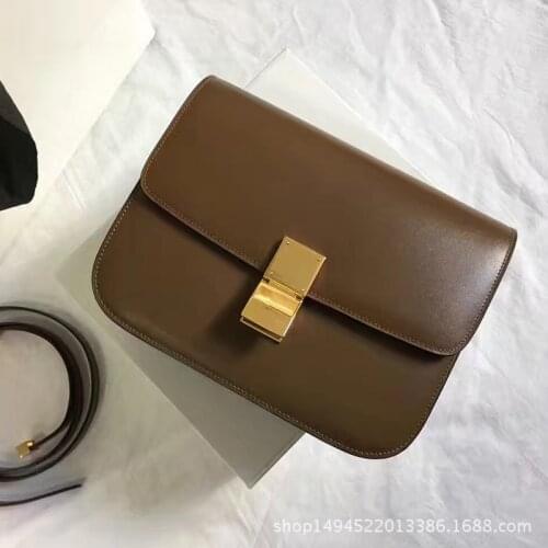 Bags for Women 2020 Hand Curd Bean Curd Wrapped In Cubes Split Leather Single Shoulder Slanted Shoulder Flight Attendants Bag