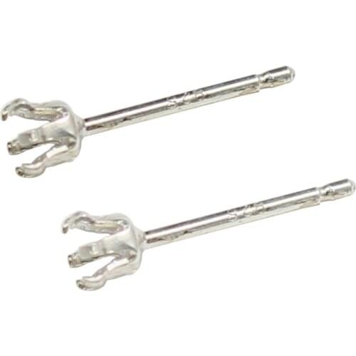 Beadsnice Elegance White Flower Type Wedding 925 Sterling Silver Stud Ear Setting for Girlfriends ID38396smt4