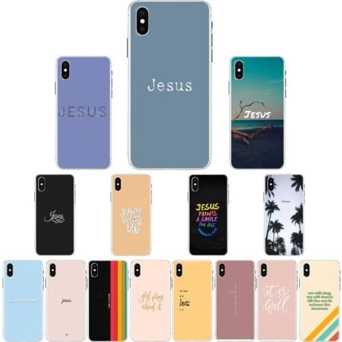 YNDFCNB Jesus Christian Faith Cross Soft Phone Case For iPhone X XS MAX 6 6s 7 7plus 8 8Plus 5 5S se 2020 XR 12 11 pro max case