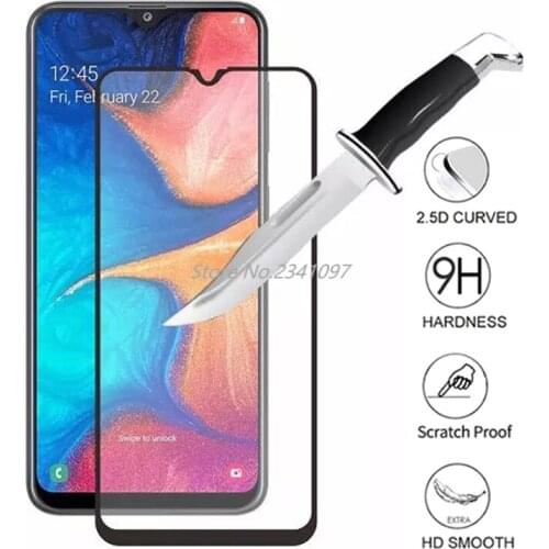Protective Glass on the For Samsung Galaxy A21 Glass Screen Protector Samsun A21 A 21 SM-A215U Full Cover Clear Film Pelicula 3D