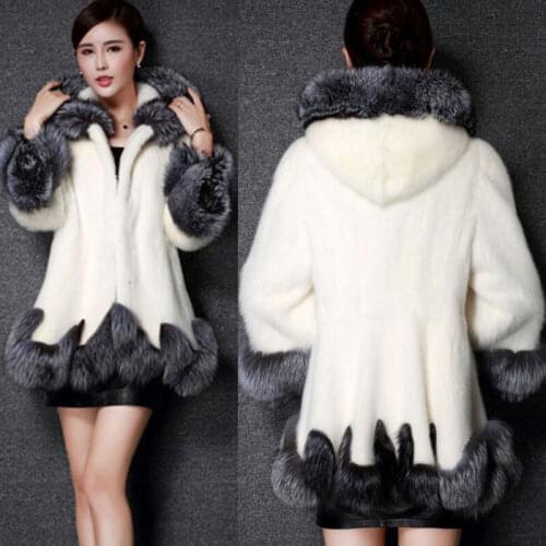 Women Thicken Faux Fox Fur Coat Winter Warm Jacket Long Parka Outwear Outcoat