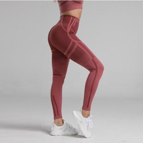 Women Seamless Yoga Pants Gym Tights High Waist Stretchy Leggings Fitness Clothing Tummy Control Running Sportswear YP076