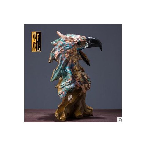 Animal Eagle Eagle Head Ornaments in Oil Paintings living room home decoration art of abstract handicraft Statue Sculpture