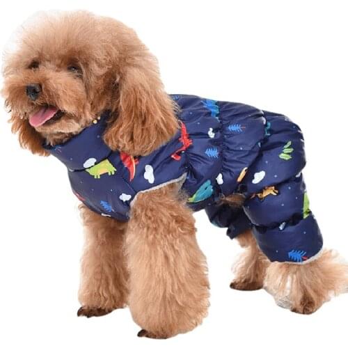 Winter Pet Clothes Warm Dog Down Coat Yorkshire Jumpsuit Terriers Poodle Schnauzer Jacket Small Dog Parka Outfit Puppy Custume