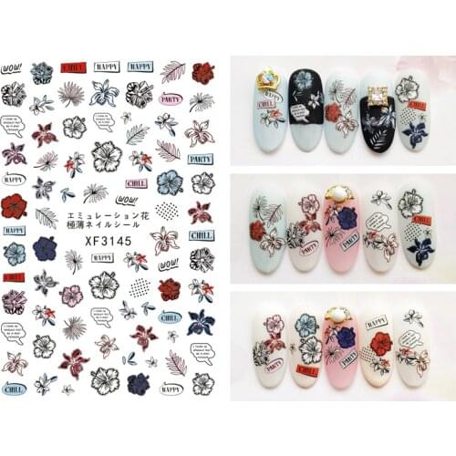 Pack of 10 New Years models Sports style Nail stickers Nail decoration accessories