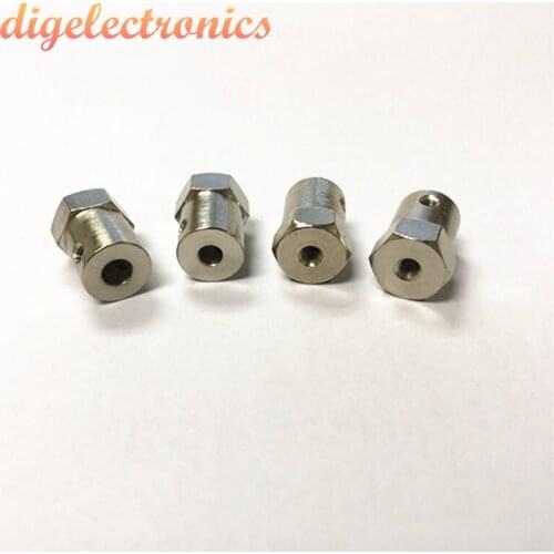 3/4/5/6mm Hexagonal Copper Shaft Coupling Flexible Motor Shaft Coupler Motor Transmission Connector for robot Car Chassis