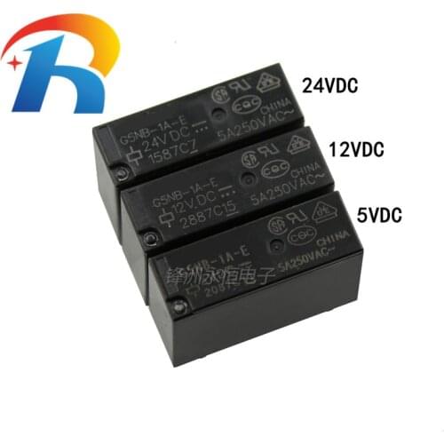 5PCS OMRON Power Relay G5NB-1A-E-5VDC G5NB-1A-E-12VDC G5NB-1A-E-24VDC G5NB-1A-E 5V/12V/24VDC 5A 4Pins A group of normally open