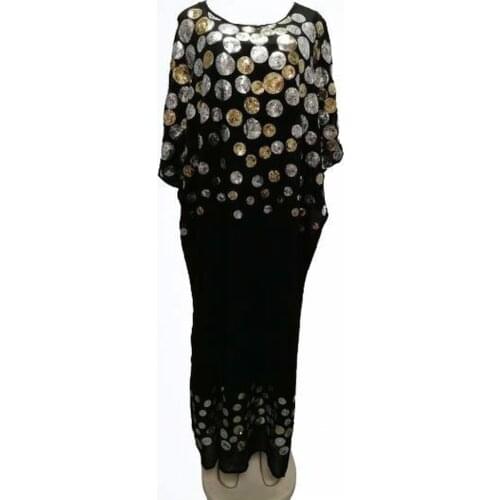 African Dresses for Women Dashiki Robe Africaine Femme Sequins Summer Long Dress African Clothes Fashion Africa Dress for lady