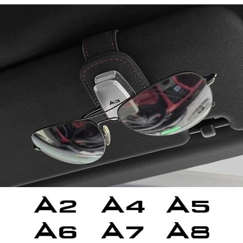 Car Sun Glasses Holder Clip For Audi A3 8P 8V B6 A4 B8 B9 B7 A6 C7 C6 C5 A6L 4F A5 RS5 A1 8X A7 RS7 A2 3L A8 A8L Car Accessories