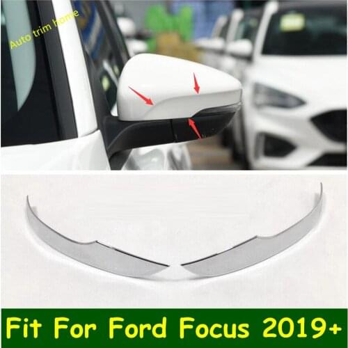 Rearview Mirror Shell Cover Trim Exterior Accessories Styling Fit For Ford Focus MK4 2019 - 2021 ABS Chrome / Carbon Fiber Look