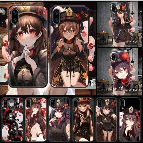 Genshin Impact hutao Phone case For Huawei Honor 6 7 8 9 10 10i 20 A C X Lite Pro Play black 3D waterproof pretty cover luxury