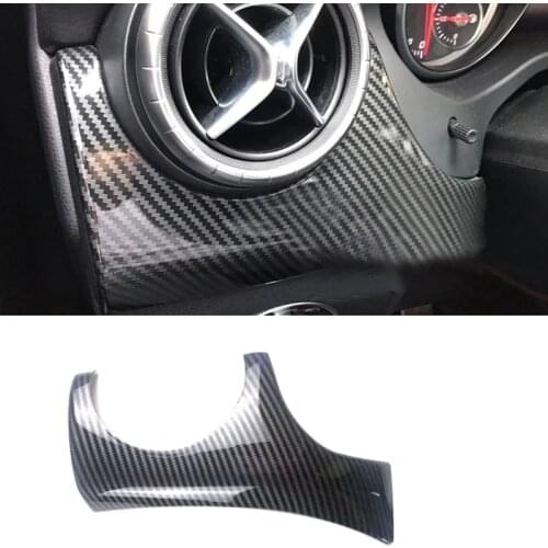 Car Carbon Fiber Dashboard Driver Side Decoraion Cover for Mercedes-Benz GLA CLA A-Class A200 A220 2015 2016 2017