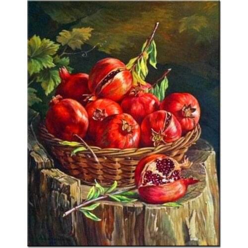 Diy Diamond Painting Fruit 5d Cross Stitch Kit Mosaic Square Round drill Embroidery Pomegranate Still Life KitchenZP-2722