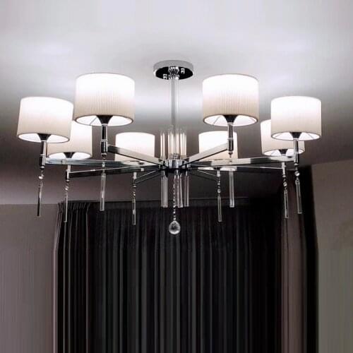 Gold or Chrome Crystal Modern Chandelier Lighting for Living Room Dinning Room Lights Crystal k9 Chandeliers Lighting