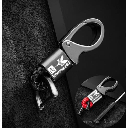 For KAWASAKI Z250 Z125 Z300 Z400 Z650 Z750 Z900 Z800 Z900RS Z1000 Z1000SX Motorcycle Leather Keyring Keychain Key Chain