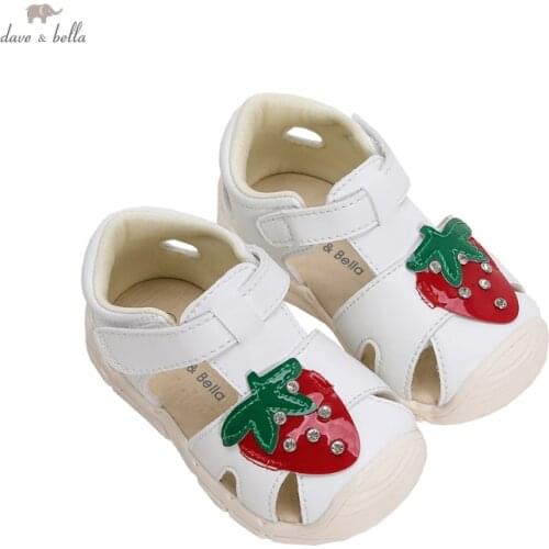 DB16592 Dave Bella summer fashion baby girls cartoon sandals new born infant shoes girl sandals cute shoes